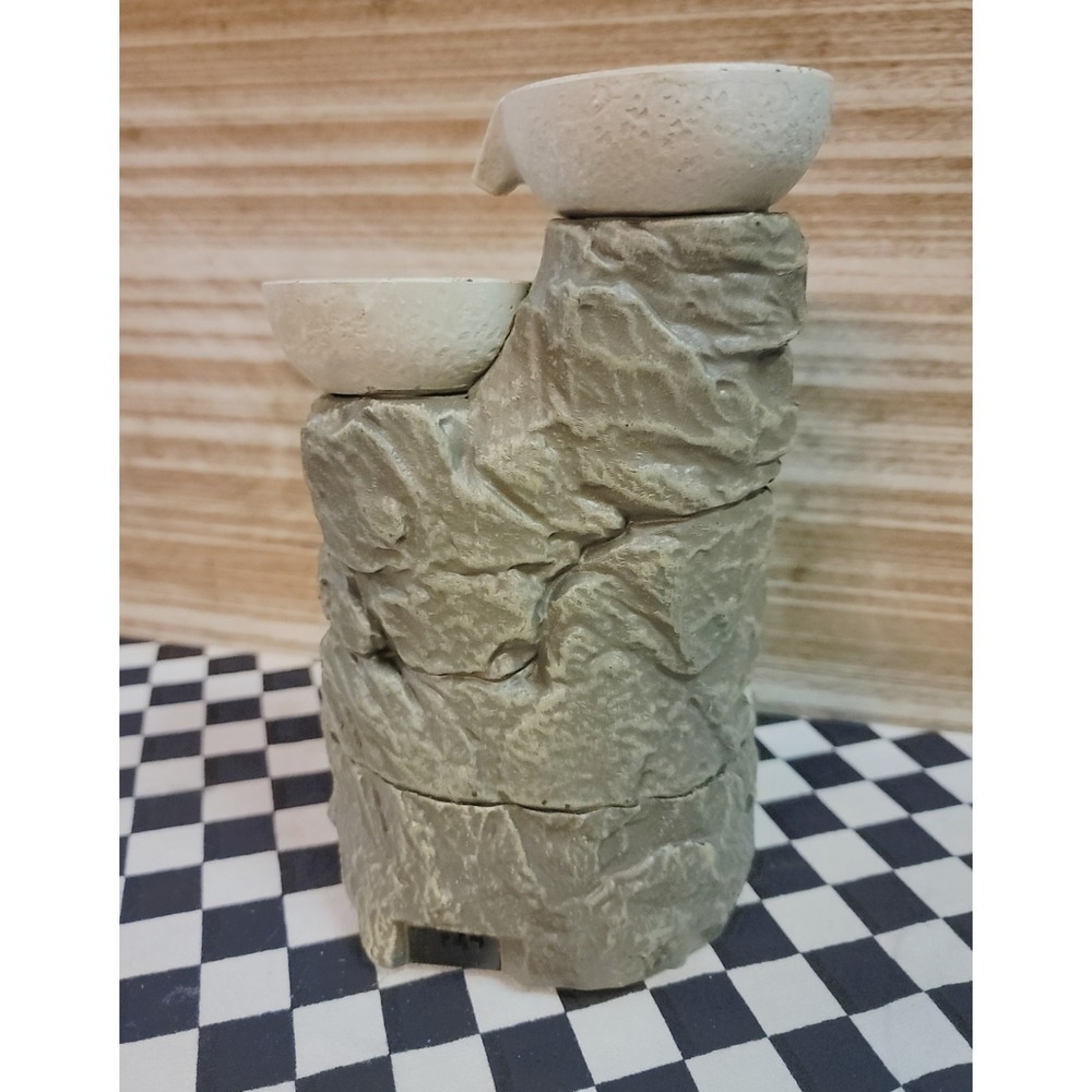 Tabletop Cascading Rock Water Fountain LED Lights Battery Operated Tested - Picture 3 of 6